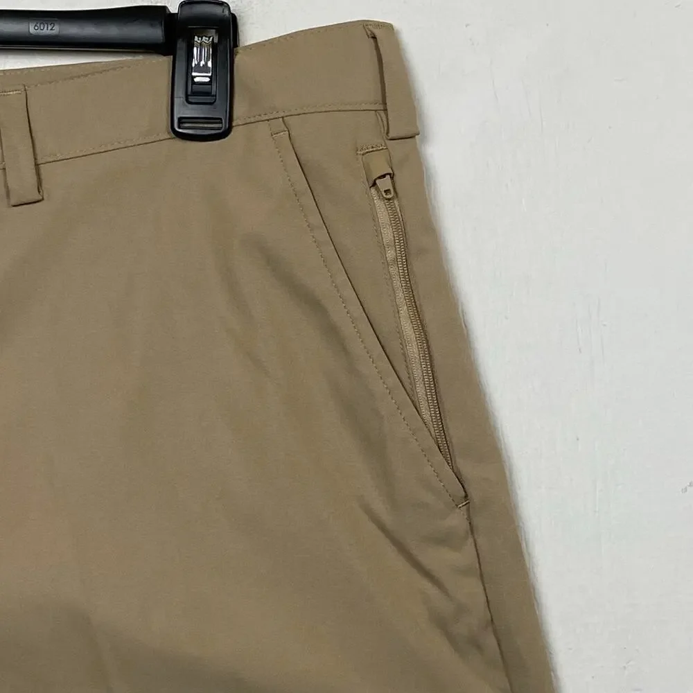 Lands’ End Men's Tan Khaki Flat Front Shorts Size 38